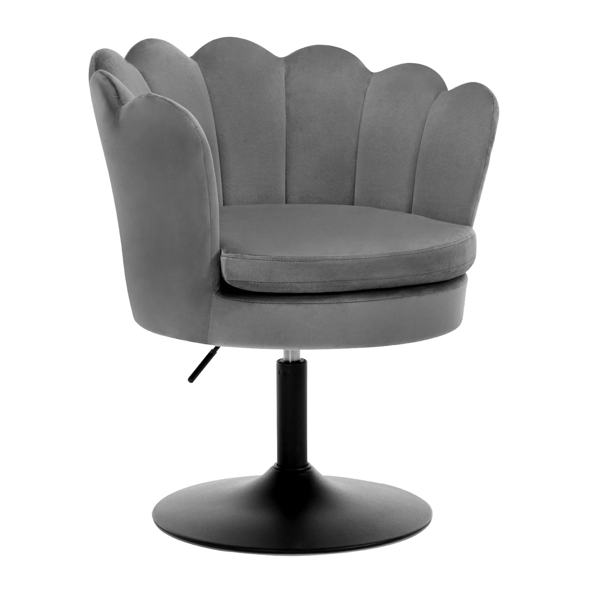 Velvet bloemvormige make-up stoel van BukkitBow, verstelbaar en draaibaar met zachte velvet bekleding.
