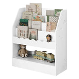 BukkitBow kinderboekenkast met 5 compartimenten, houten speelgoedkast voor kinderkamer, afmetingen 70x80x30 cm