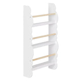 Houten BukkitBow kinderboekenkast met planken, geschikt voor kinderkamer, ideaal voor boeken en speelgoedopslag.