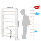 Houten kinderboekenkast van BukkitBow met planken, geschikt voor kinderkamer en geschikt voor boeken en speelgoed.