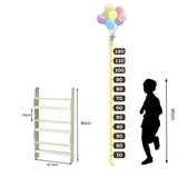 Houten kinderboekenkast BukkitBow met meerdere boekenplanken, geschikt voor kinderkamers en speelgoedopslag.
