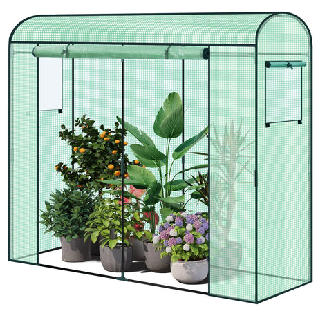 BukkitBow breder folietunnel met ronde boog, wintervast tuinkas van 200cm, geschikt voor tuinprotection en plantverzorging