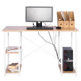 BukkitBow bureau van licht eikenhout met stalen structuur en 3 opbergvakken, draagvermogen tot 50 kg, modern en functioneel.