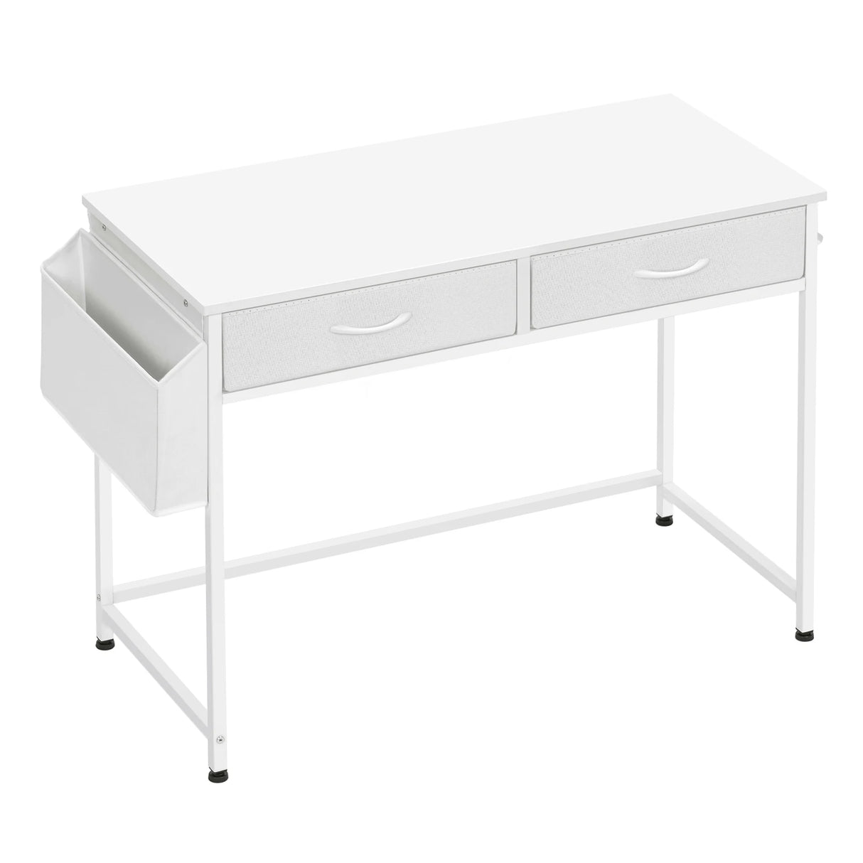 BukkitBow bureau met laden en opbergvakken, stevig metalen frame, geschikt voor thuis of kantoor, werktafel met praktische opbergmogelijkheden