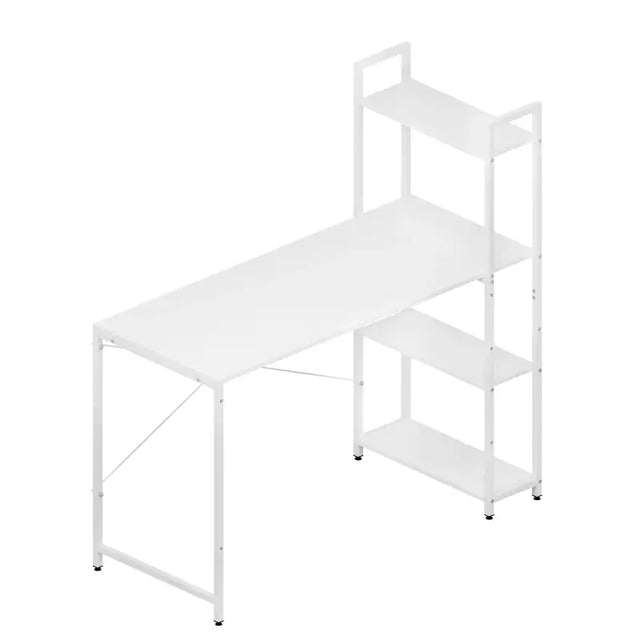 BukkitBow bureau met houten en metalen planken, verstelbare zijplank, afmetingen 120x50x120 cm, maximaal 50 kg draagvermogen