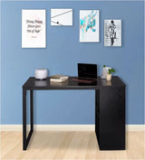 BukkitBow bureau met metalen frame, spaanplaat tafelblad en vakkenkast, afmetingen 120x60cm, werkstation voor kantoorgebruik