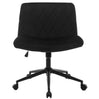 BukkitBow bureaustoel met fluwelen bekleding en metalen frame, ergonomisch, verstelbaar, zonder armleuningen, geschikt voor kantoor.