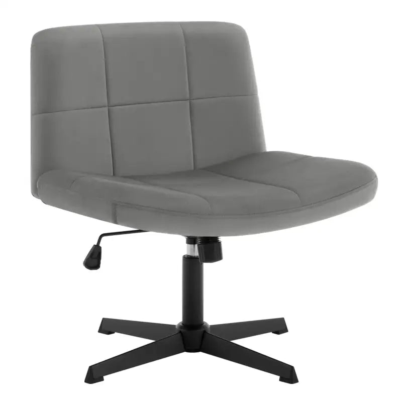 BukkitBow bureaustoel met hoogteverstelling, brede zitting en fluwelen of corduroy bekleding, comfortabel en stijlvol.