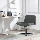BukkitBow bureaustoel met hoogteverstelling, brede zitting en fluwelen of corduroy bekleding, comfortabele kantoorstoel.