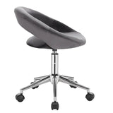 BukkitBow bureaustoel verstelbaar met dik gewatteerd fluweel, ergonomisch ontwerp en 360° draaibaar.