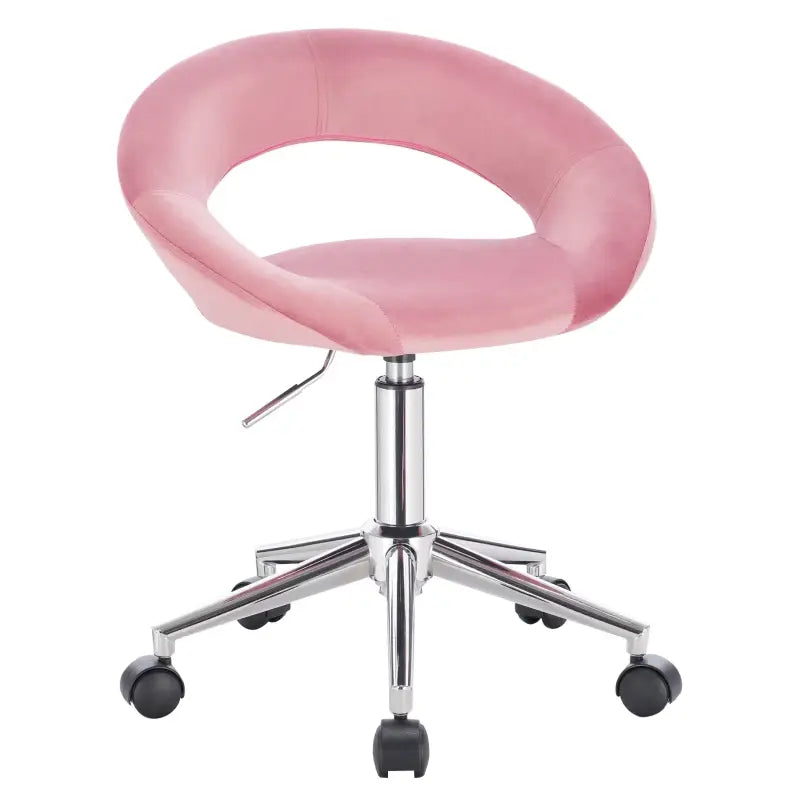 BukkitBow verstelbare bureaustoel met dik gewatteerd fluwelen bekleding, ergonomisch ontwerp en 360° draaibaar.