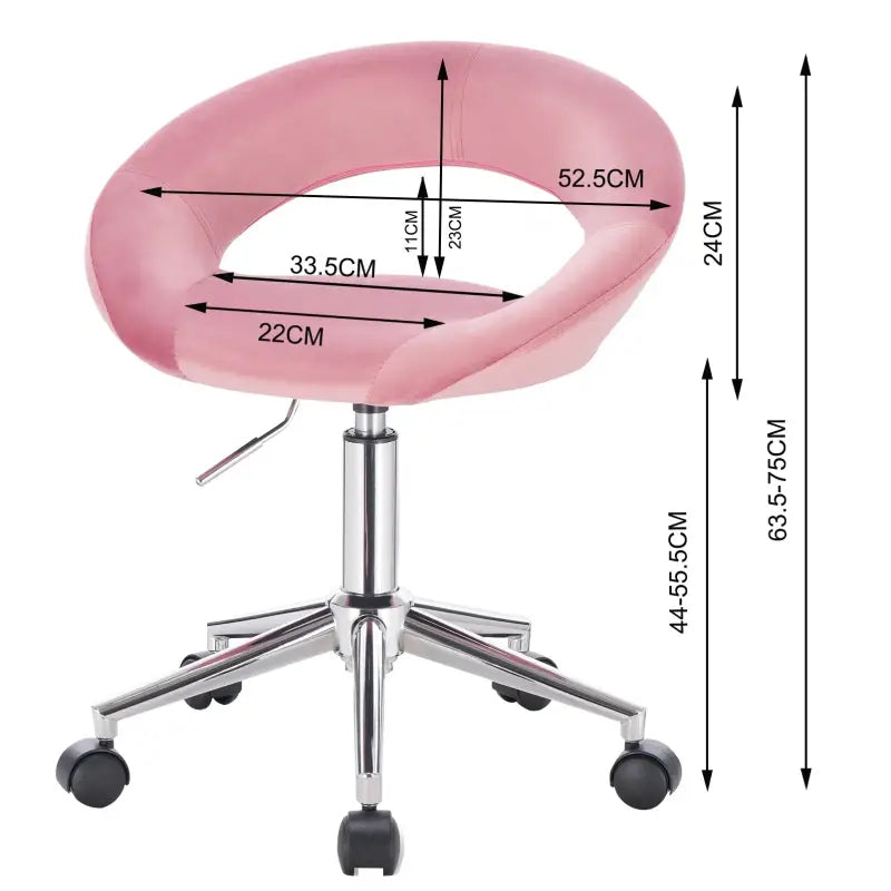 BukkitBow verstelbare bureaustoel met dik gewatteerd fluweel, ergonomisch ontwerp en 360° draaibaar voor comfortabel zitten
