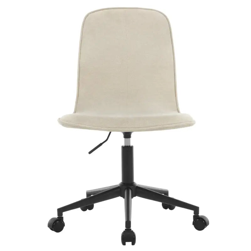 BukkitBow comfortabele bureaustoel met zachte badstof bekleding, verstelbare hoogte en ergonomisch ontwerp voor optimaal zitcomfort.