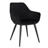 BukkitBow eetkamerstoel van kunstleer, stof, fluweel en linnen met ergonomisch ontwerp en zithoogte van 47 cm.