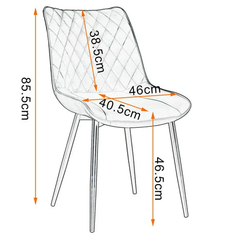 BukkitBow eetkamerstoel met stevig, ergonomisch ontwerp en vloerbescherming, 85,5 cm hoog, comfortabele zitervaring in de keuken of eetkamer.