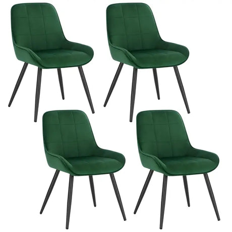 BukkitBow eetkamerstoel met comfortabele faux leer of fluweel bekleding, lage armleuningen en metalen poten, zithoogte 47 cm