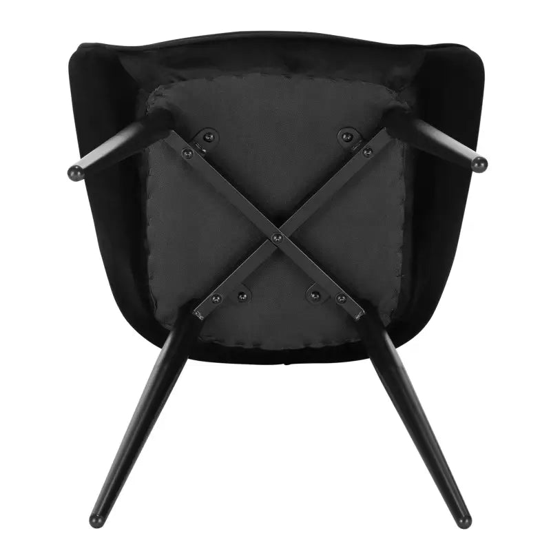 BukkitBow eetkamerstoel met metalen frame, ergonomisch ontwerp en zithoogte van 48cm, comfortabele en stabiele stoel.