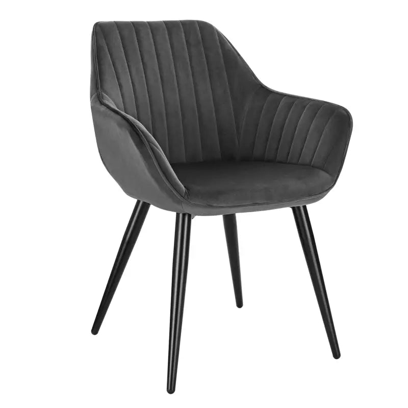 BukkitBow eetkamerstoel met stabiel metalen frame en ergonomisch ontwerp, zithoogte 48cm, comfortabel en modern.