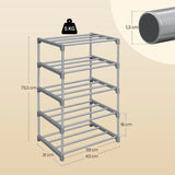 BukkitBow compact metalen schoenenrek, stapelbaar met open systeem, voor nette en georganiseerde schoenenopslag