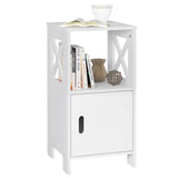 BukkitBow Compact nachtkastje van MDF met ruime opbergruimte, afmetingen 30x60x30 cm, modern design en stevige constructie
