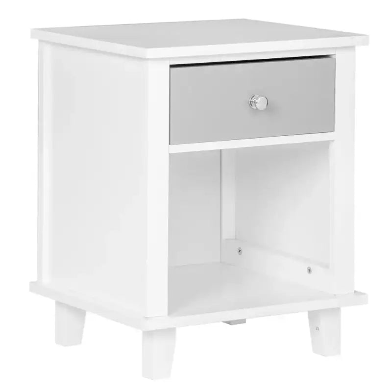 BukkitBow Compact nachtkastje waterbestendig met lade en open compartiment, afmetingen 40x34x50cm, modern en functioneel design
