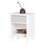 BukkitBow Compact nachtkastje waterbestendig met lade en open compartiment, afmetingen 40x34x50cm, modern en functioneel ontwerp