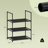 BukkitBow Compact schoenenrek met metalen buizen, stapelbaar en flexibel voor het organiseren van schoenen in een modern interieur