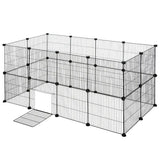 BukkitBow compacte knaagdierenren met twee lagen, stevige panelen, ventilatie en veilige constructie, 142x71x71cm.