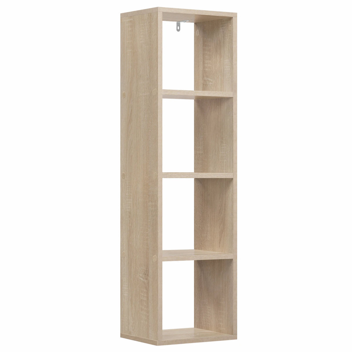 BukkitBow compacte kubus boekenkast met 4 vakken, verticaal en horizontaal, in modern design, geschikt voor boeken en decoratie.