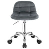 BukkitBow bureaustoel met velvet fluweel zitting, metalen onderstel, wielen en verstelbare hoogte van 43,5 tot 55 cm.