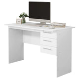 BukkitBow computerbureau met afsluitbare ladeblok, afmetingen 60x120x75cm, geschikt voor kantoor of thuisgebruik.
