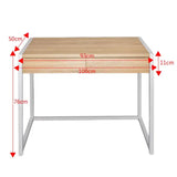 BukkitBow computertafel bureau met metalen frame, 2 lades, afmetingen 100x50x76cm, modern en functioneel werkomgeving meubel