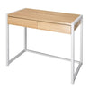 BukkitBow computertafel bureau met metalen frame, 2 lades, afmetingen 100x50x76cm, zwart en modern ontwerp
