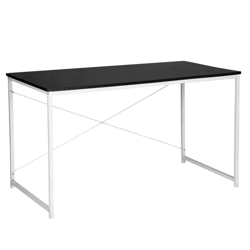 BukkitBow computertafel bureau van spaanplaat en metaal, 120x60x70cm, geschikt voor kantoor of thuiskantoor.