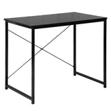 BukkitBow computertafel bureau van spaanplaat en metaal, 80x60x70cm, ideaal voor thuis of op kantoor