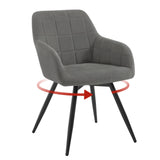 Velvet draaibare eetkamerstoel van BukkitBow met armleuningen en metalen onderstel, elegante en comfortabele zitplaats.