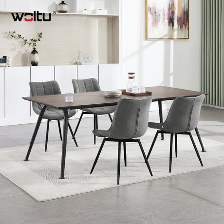 Set van 2 BukkitBow draaibare velvet eetkamerstoelen met 360 graden rotatie, elegante en comfortabele eetkamerstoel.