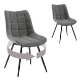 BukkitBow velvet draaibare eetkamerstoel set van 2, 360 graden draaibaar, modern design, comfortabele zit.
