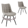 Set van 2 BukkitBow draaibare velvet eetkamerstoelen met 360 graden draaibaarheid en comfortabel zitvlak.