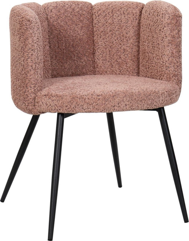 BukkitBow eetkamerstoel met bloemenbladontwerp, comfortabel bureaustoel en make-up stoel met kleurrijk bloemmotief en modern design