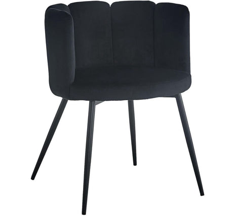 BukkitBow eetkamerstoel met bloembladontwerp, comfortabele bureaustoel en make-up stoel in moderne stijl, zwart en kleurrijk design