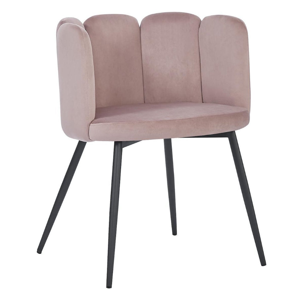 BukkitBow eetkamerstoel met bloembladontwerp, comfortabele bureaustoel en make-up stoel in modern design, stevige constructie
