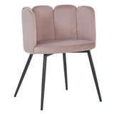BukkitBow eetkamerstoel met bloembladontwerp, comfortabele bureaustoel en make-up stoel in modern design, stevige constructie
