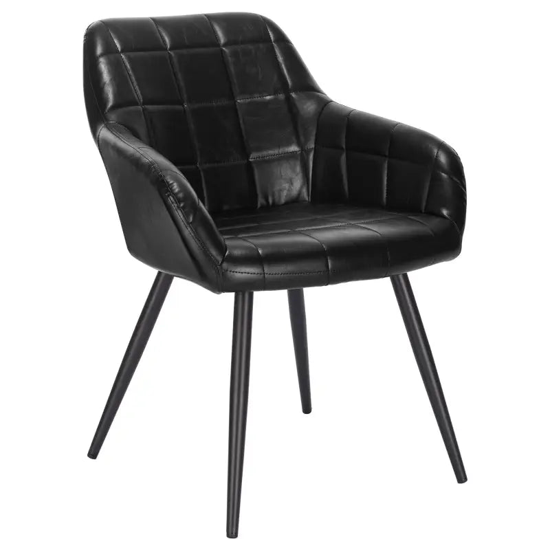 BukkitBow eetkamerstoel met leren, stoffen en linnen bekleding, ergonomisch en stevig, zithoogte 47 cm, comfortabel en duurzaam.