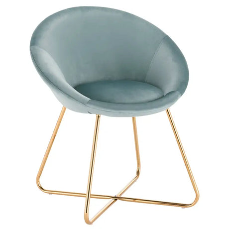 BukkitBow eetkamerstoel met fluwelen bekleding, metalen poten en ergonomische vorm, zithoogte 44 cm, stijlvolle eettafelstoel