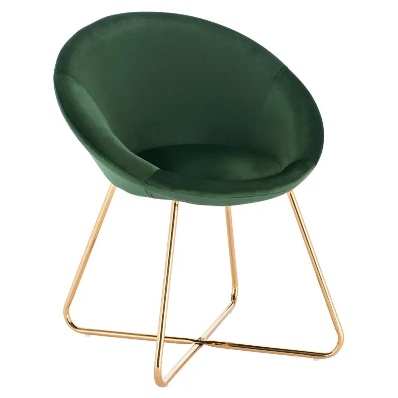 BukkitBow eetkamerstoel met fluwelen bekleding, metalen poten en ergonomisch ontwerp, zithoogte 44 cm, stijlvolle woonkamerstoel