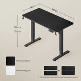 Elektrisch verstelbaar bureau van BukkitBow met 3 geheugenstanden, zit-sta functie en modern design.