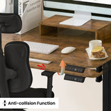 BukkitBow - Elektrisch Verstelbaar L-Vormig Bureau - 140x120 cm - Met Monitorstandaard