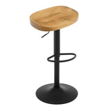 BukkitBow ergonomische barkruk van massief hout en metaal, verstelbare hoogte, maximale draagkracht van 150 kg.