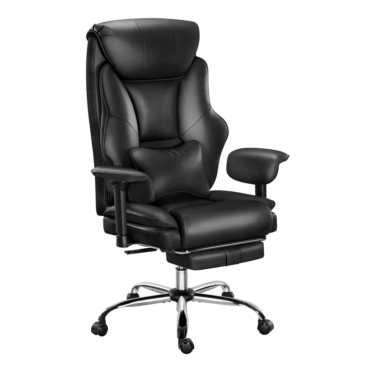 BukkitBow ergonomische bureaustoel met kunstlederen bekleding, hoogteverstelbaar, directeursstoel, comfortabel en professioneel ontwerp